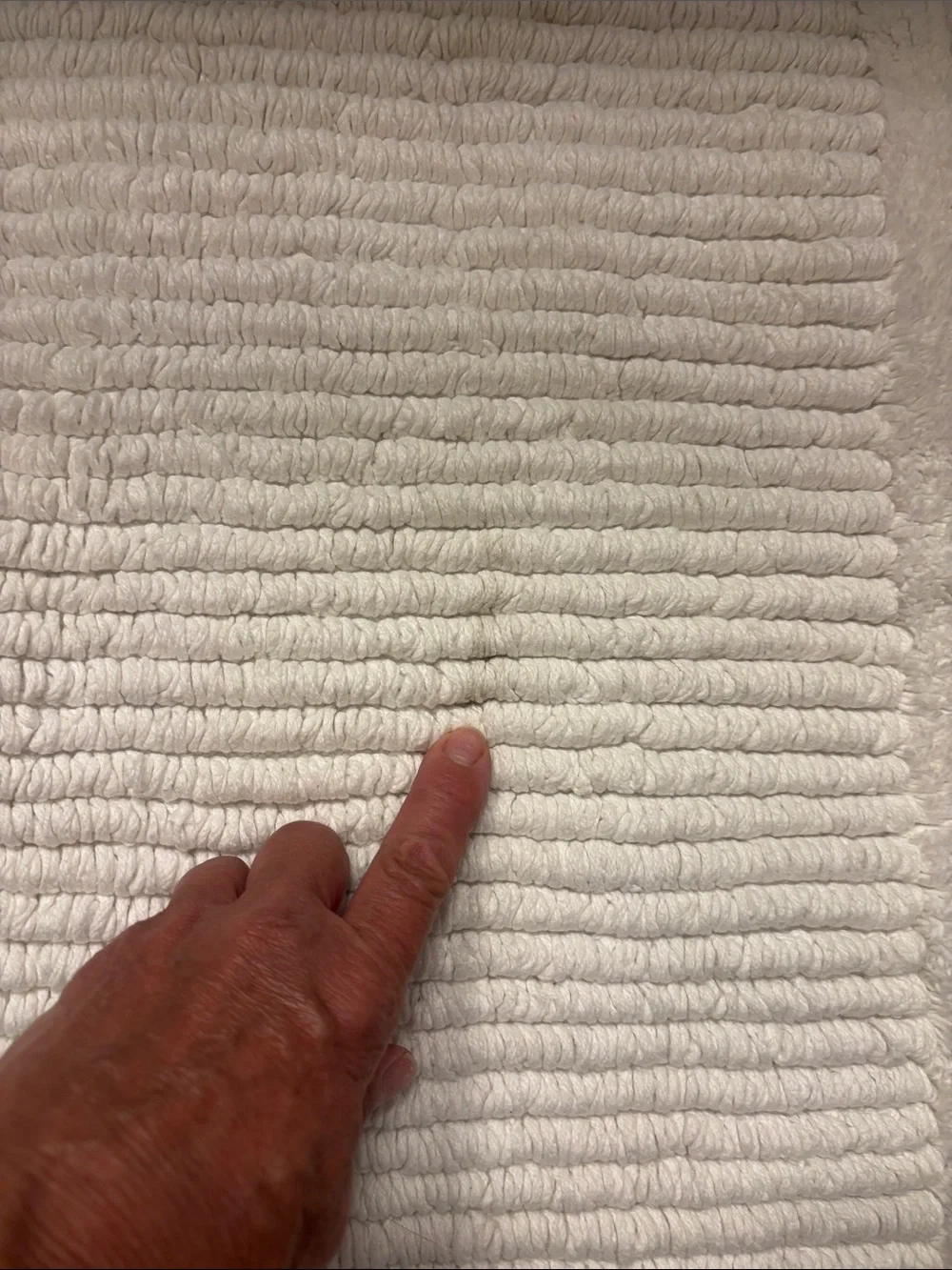 Haven Plush White Loop Bath Mat